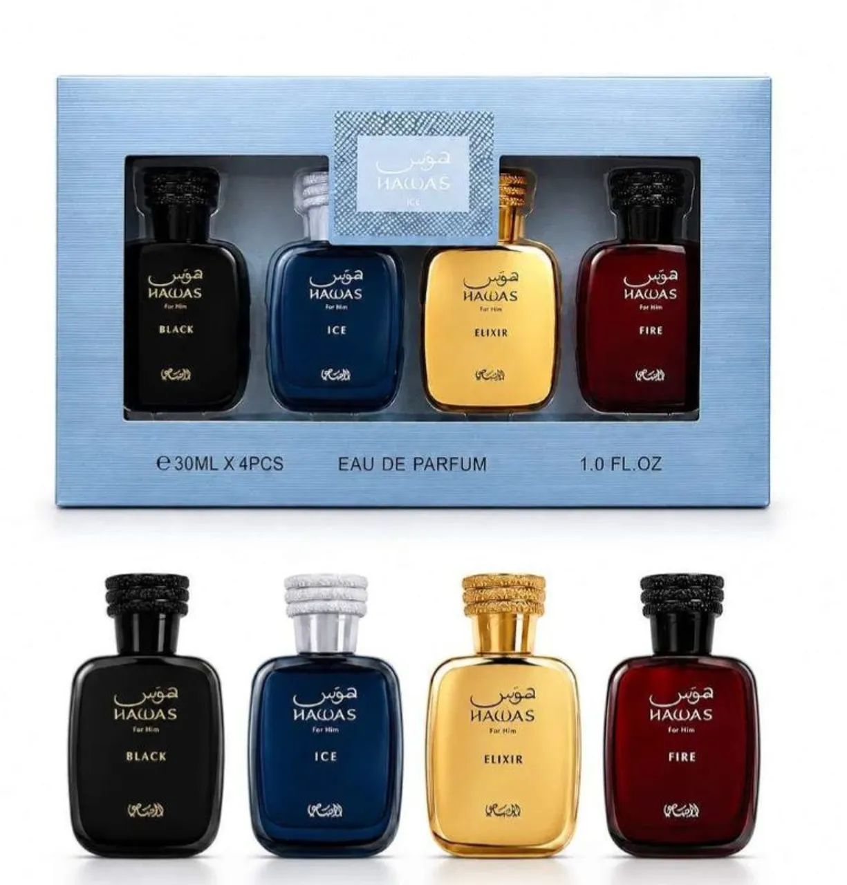 HAWAS SET 04 PERFUMES 30ML MASCULINO