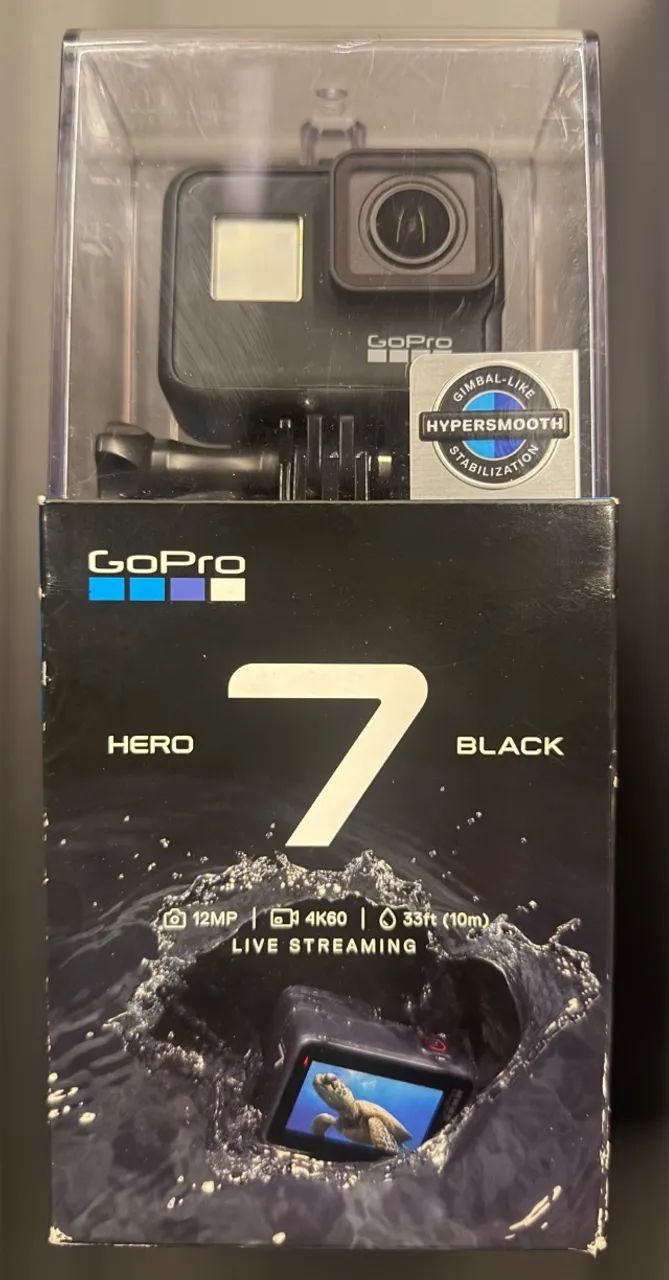 Câmera Gopro 7 Hero Black + acessórios + 02 baterias extras