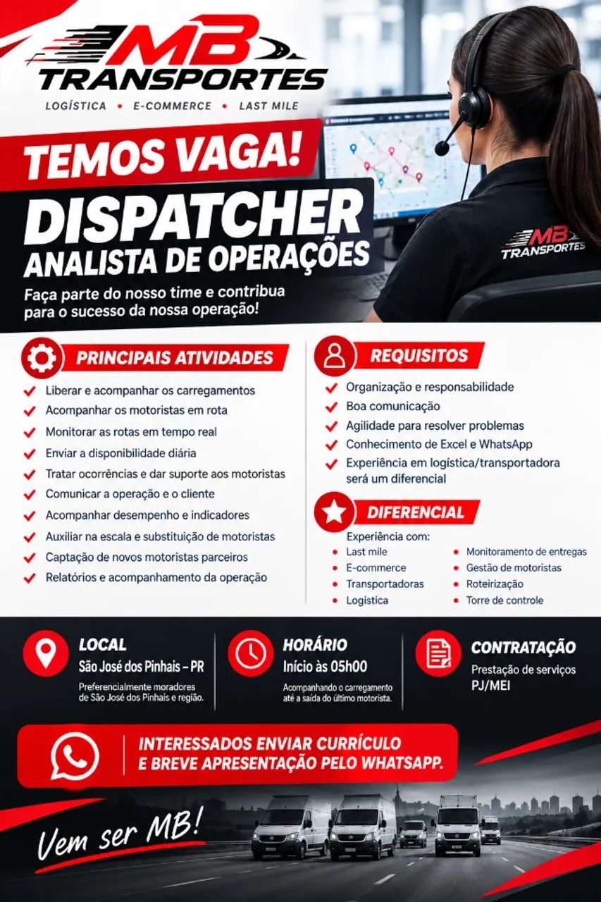Vaga de Dispatcher