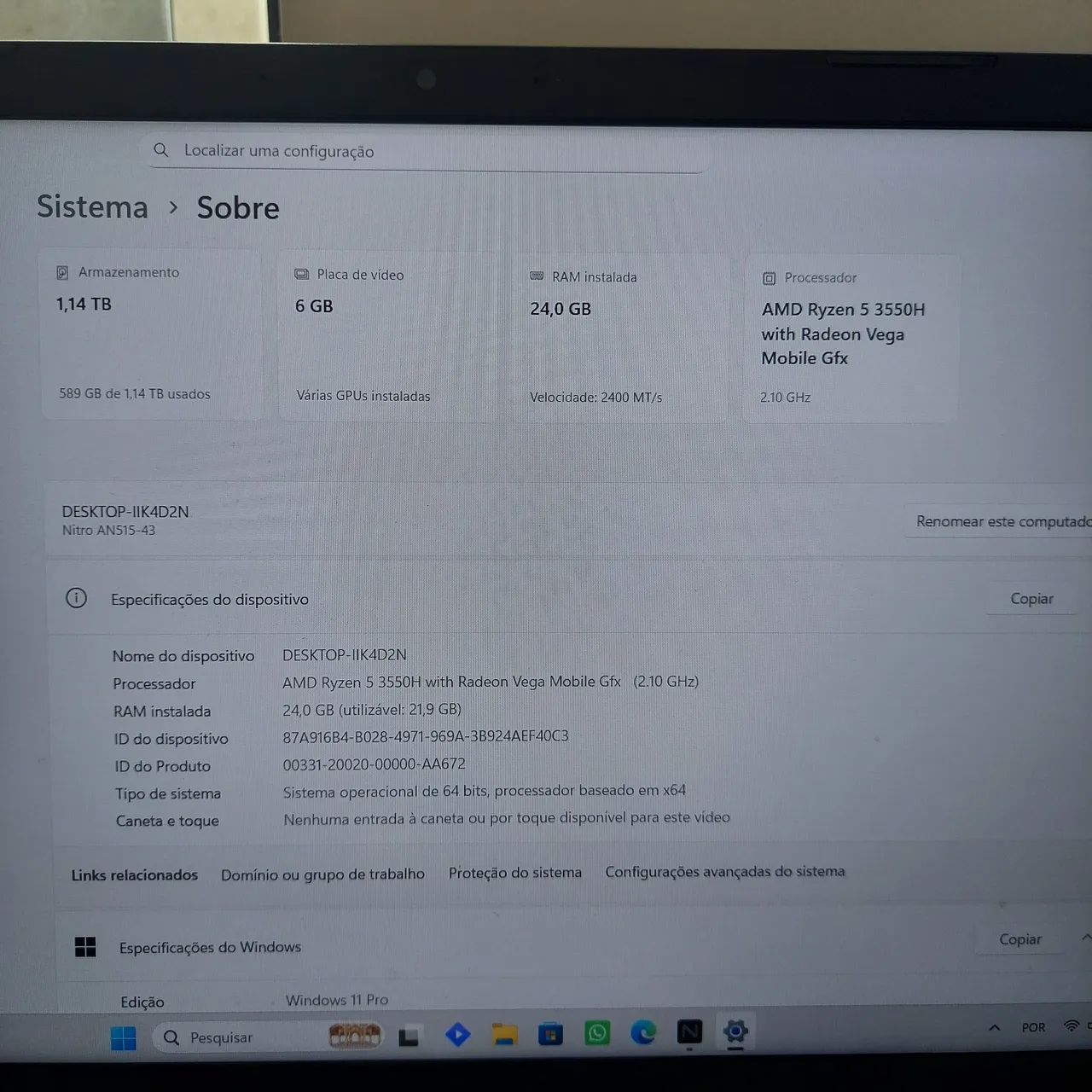 acer nitro 5 ryzen 5 - Foto 2