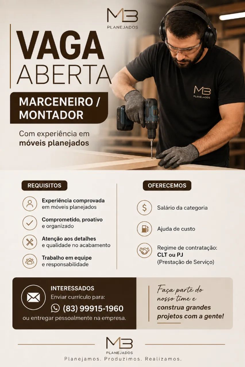 Marceneiro/ Montador 