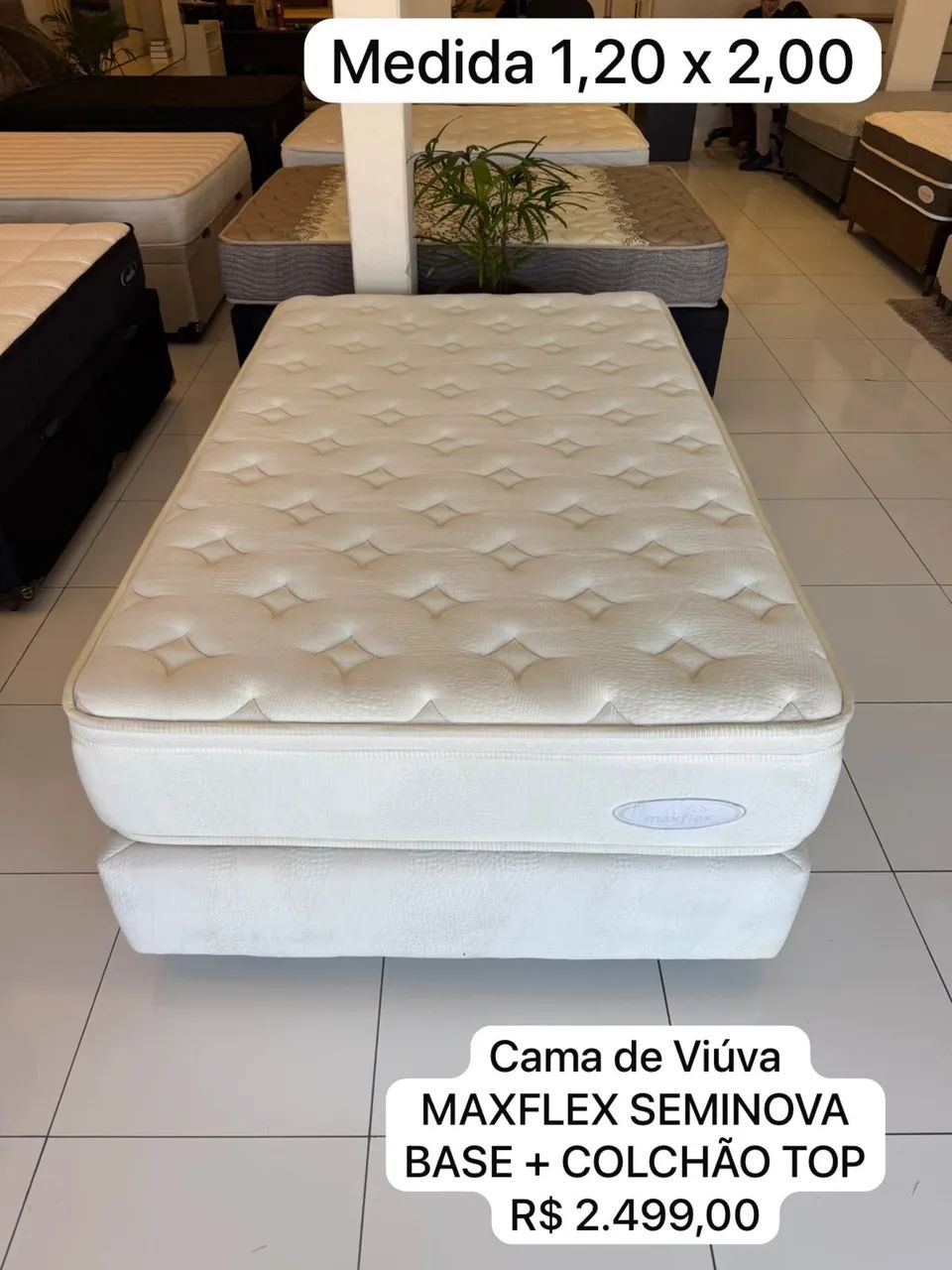 Cama de Viúva MAXFLEX SEMINOVA - ENTREGO 
