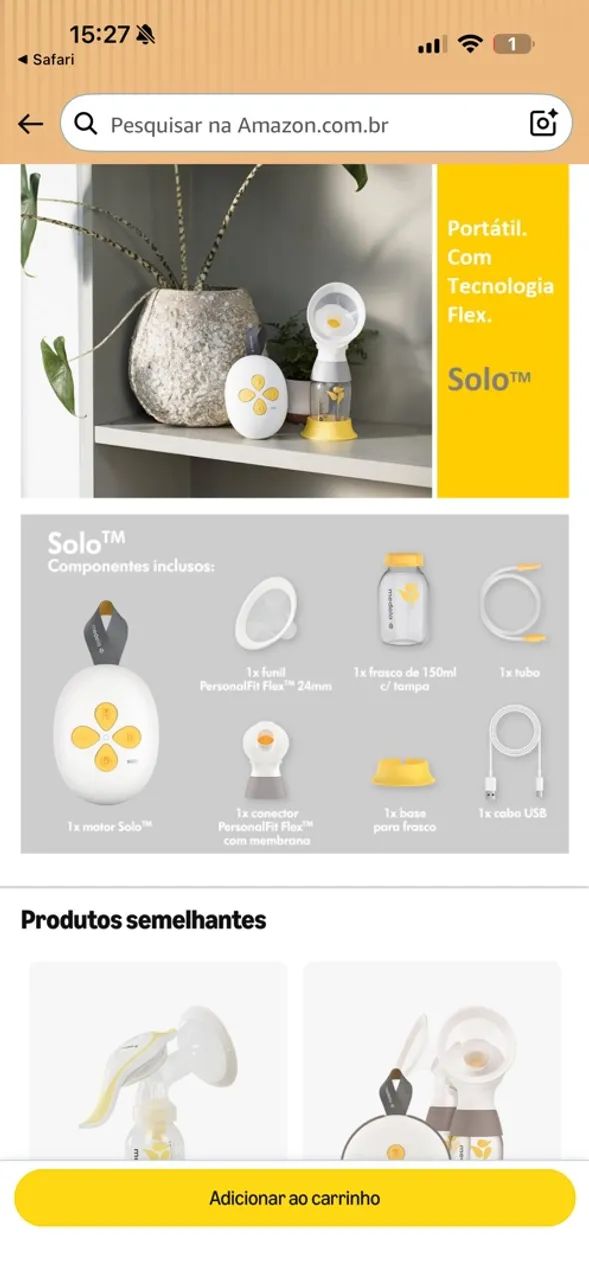 Extrator de leite Medela. - Foto 5