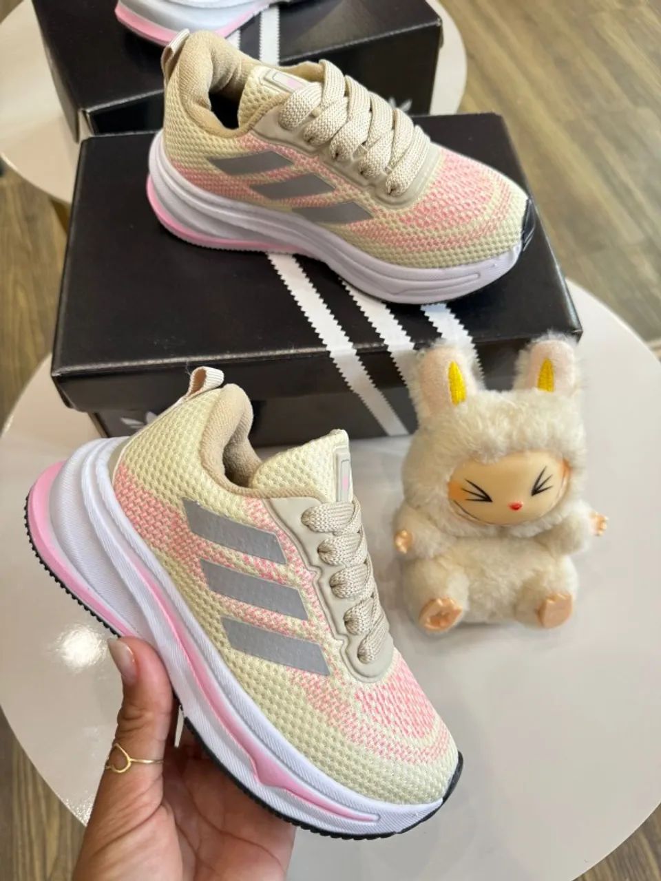 Tênis Adidas Supernova Infantil Bege Premium - Disponível 28 ao 33 (Menina)
