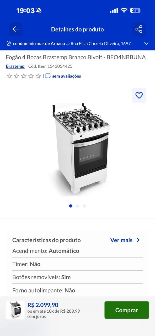 Fogão Brastemp 