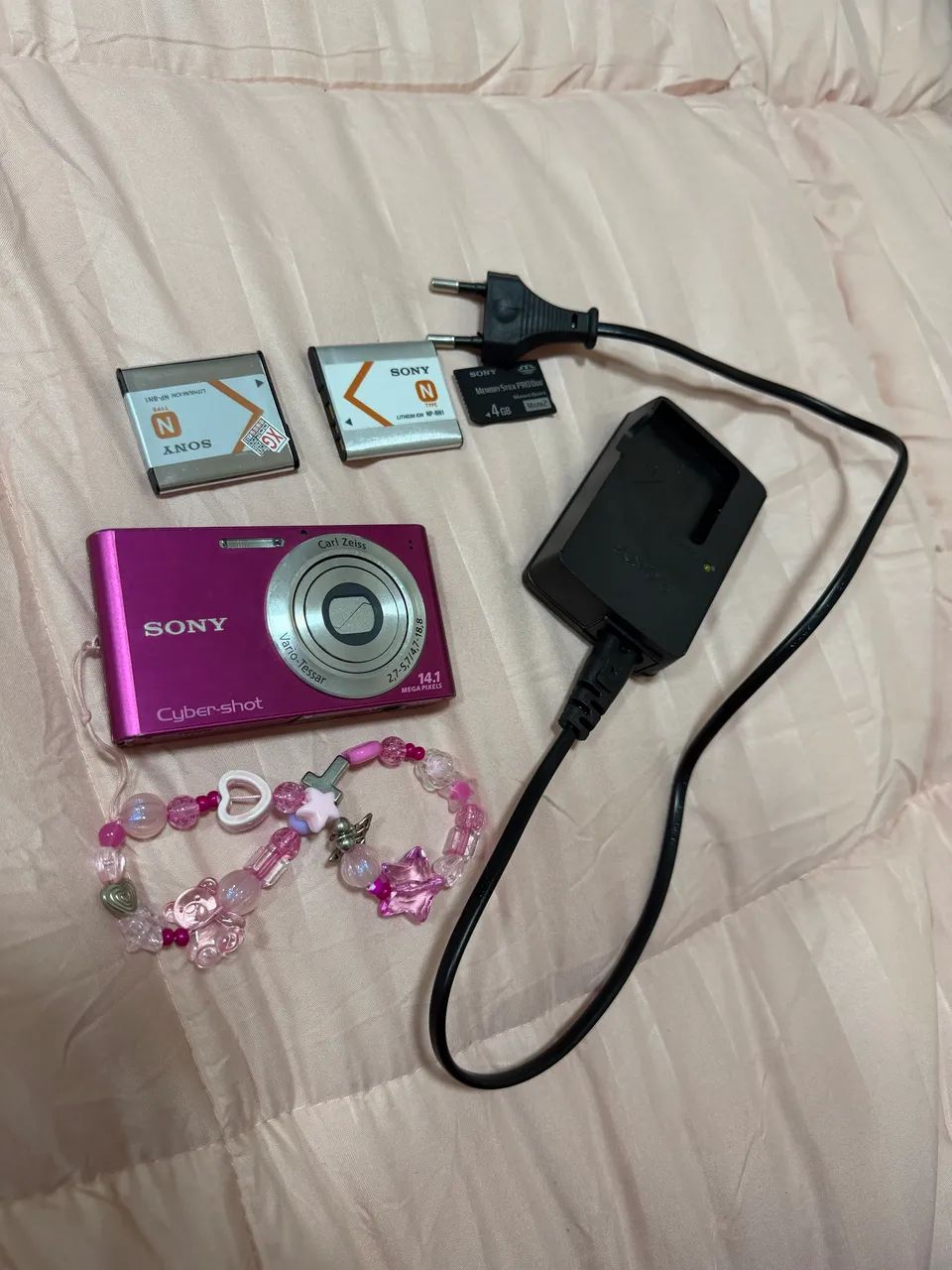 Sony cybershot rosa câmera