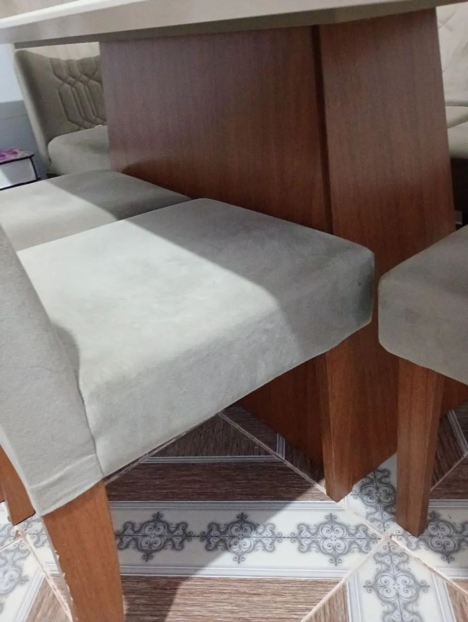 Mesa nova 6 lugares tampo de vidro  - Foto 3