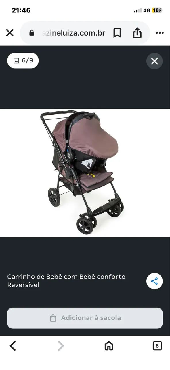 Carrinho com bebê conforto galzerano - Foto 2