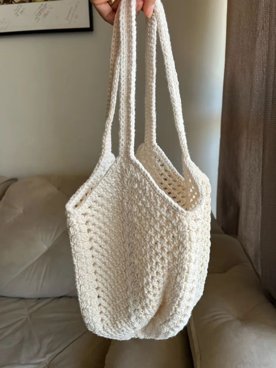 Bolsa ecobag de crochê  - Foto 4