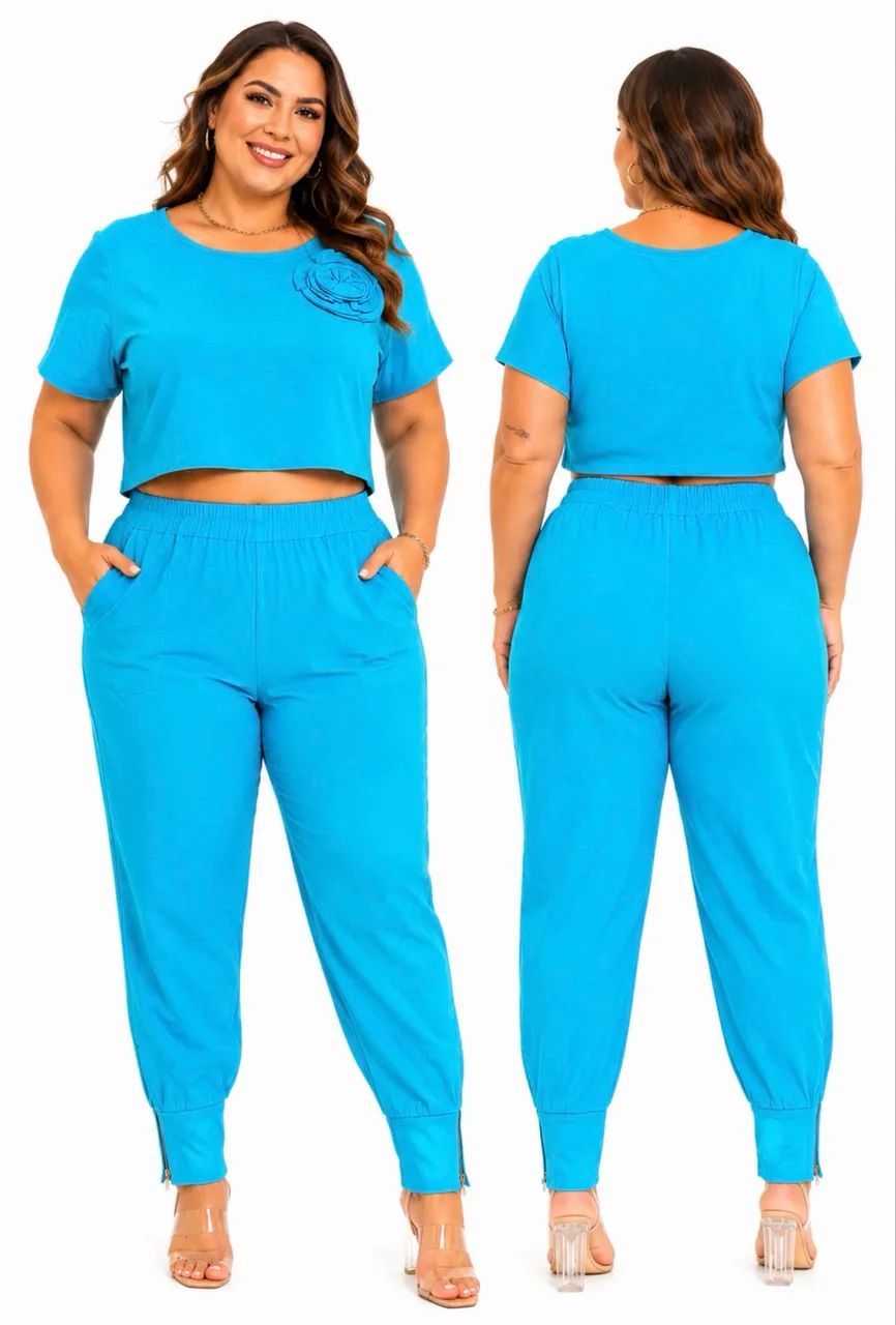 Conjunto azul turquesa Maxi plus gg
