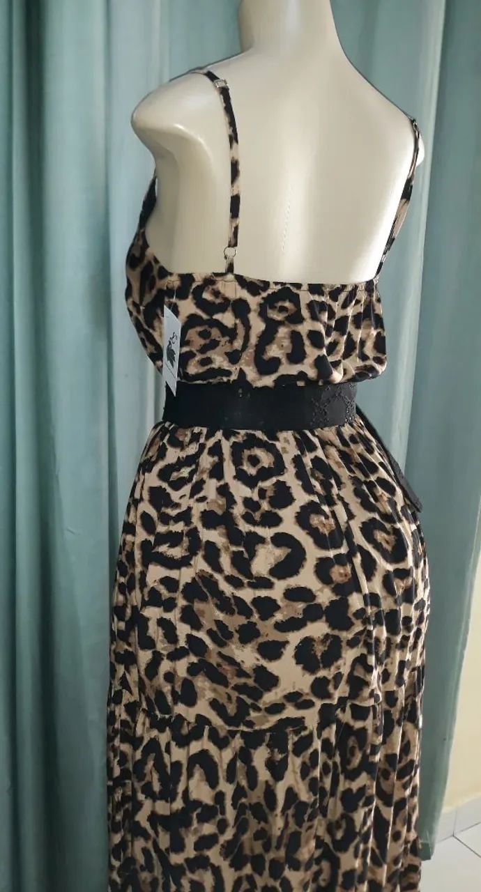 Vestido animal print M - Foto 5