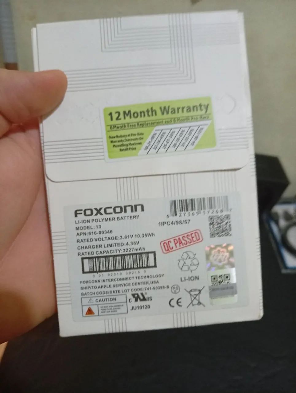 Bateria iPhone 13 Foxconn lacrada  - Foto 2