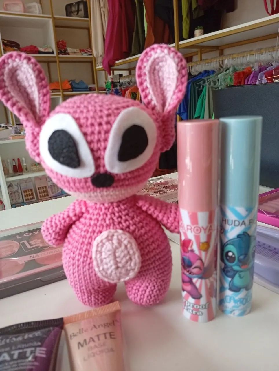 Máscara de cílios stitch e Angel