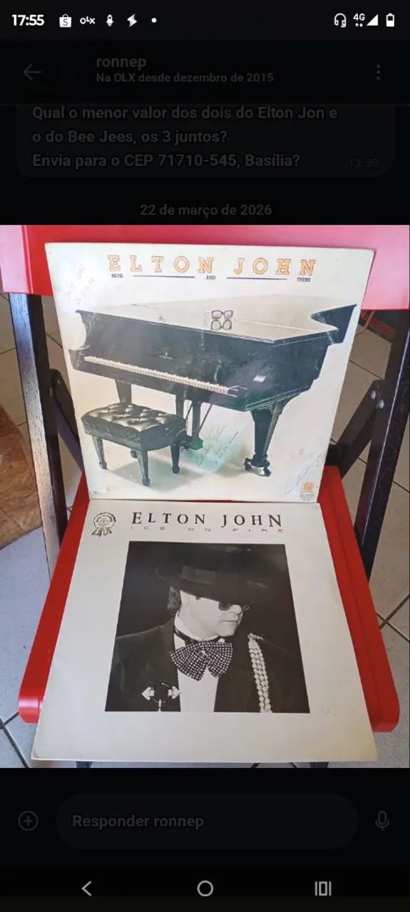 5 Lps Bee Gees E Elton John 