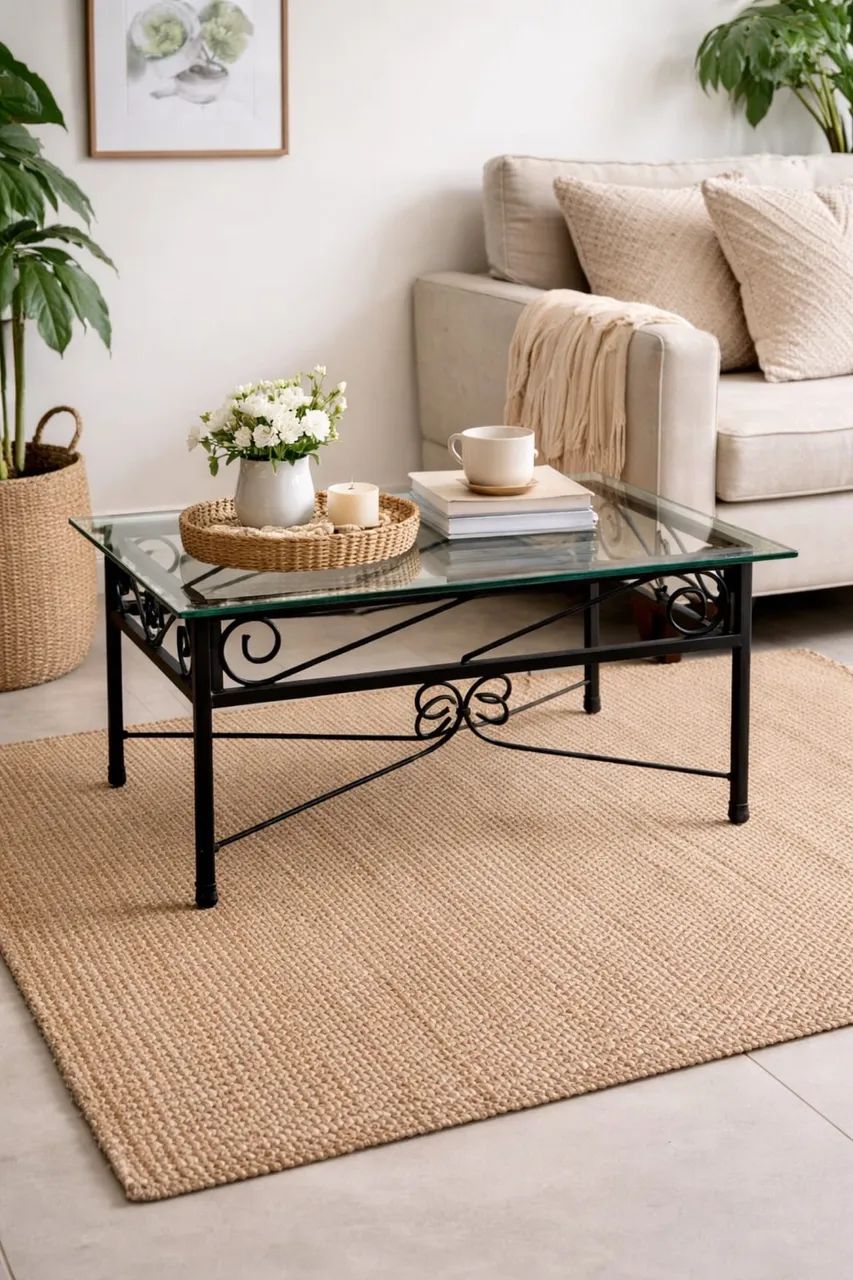 Mesa de centro em ferro trabalhado 