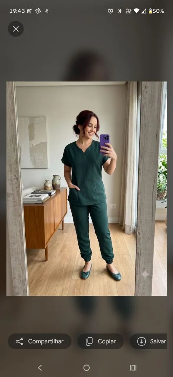 Pijama hospitalar em gabardine 