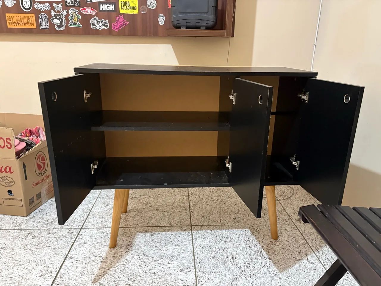 Armário Escritório Preto Retrô  - Foto 4