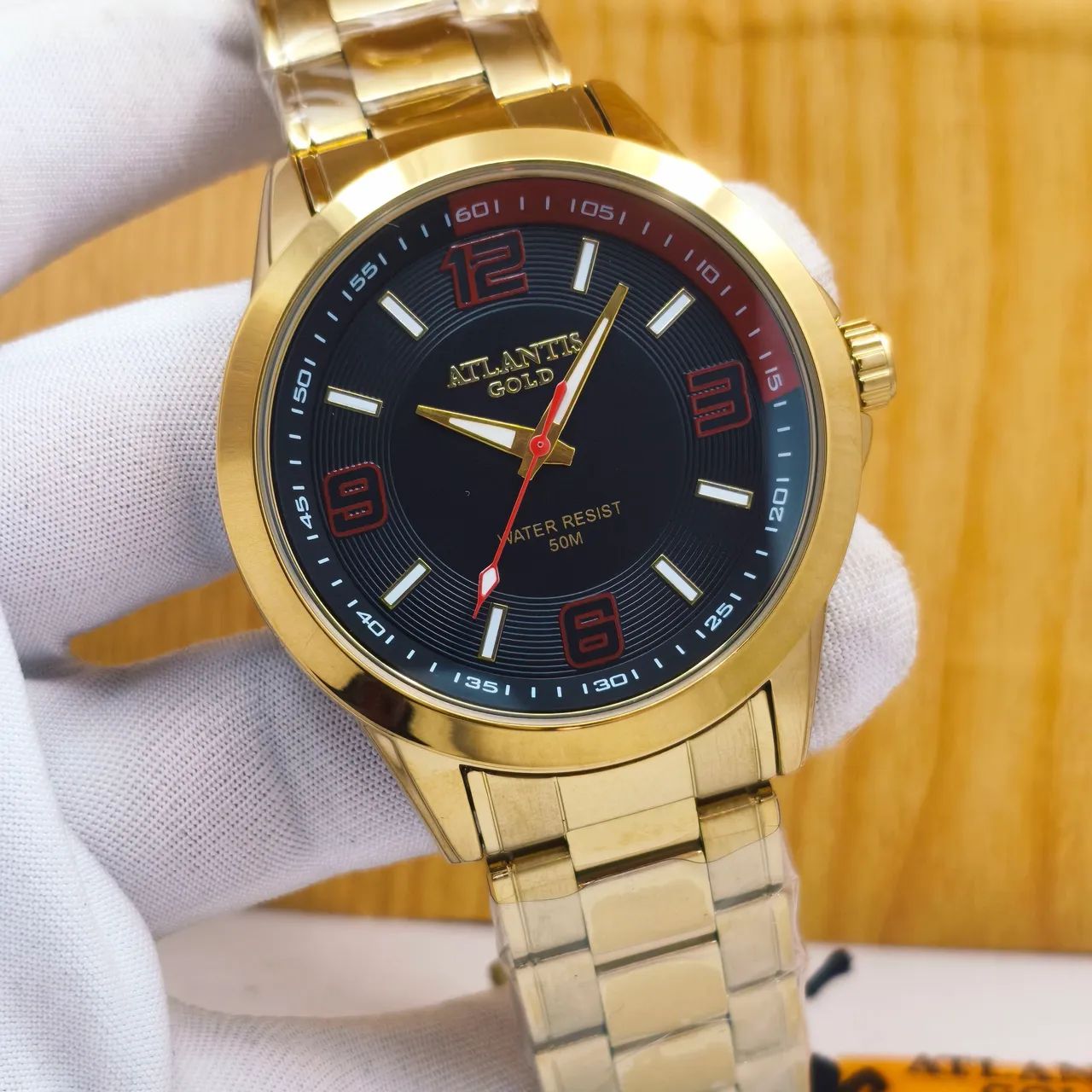 Relógio dourado masculino original 
