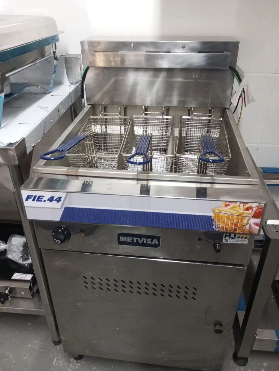 NZ. Fritadeira industrial elétrica 40 litros METVISA 