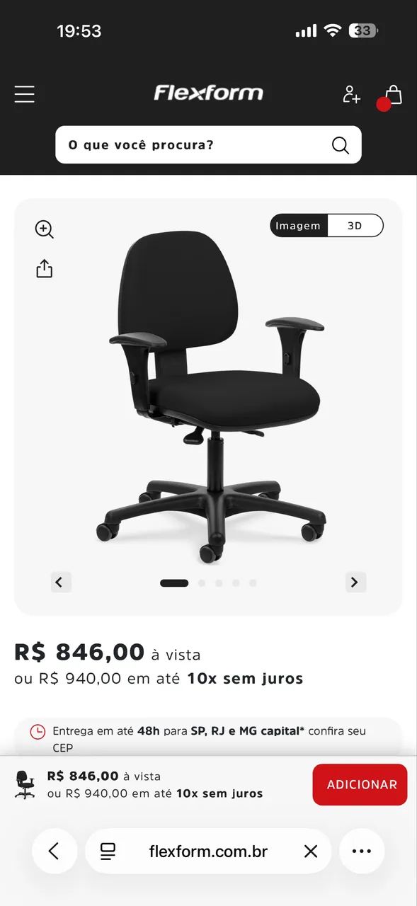 Cadeira escritório semi nova oportunidade 