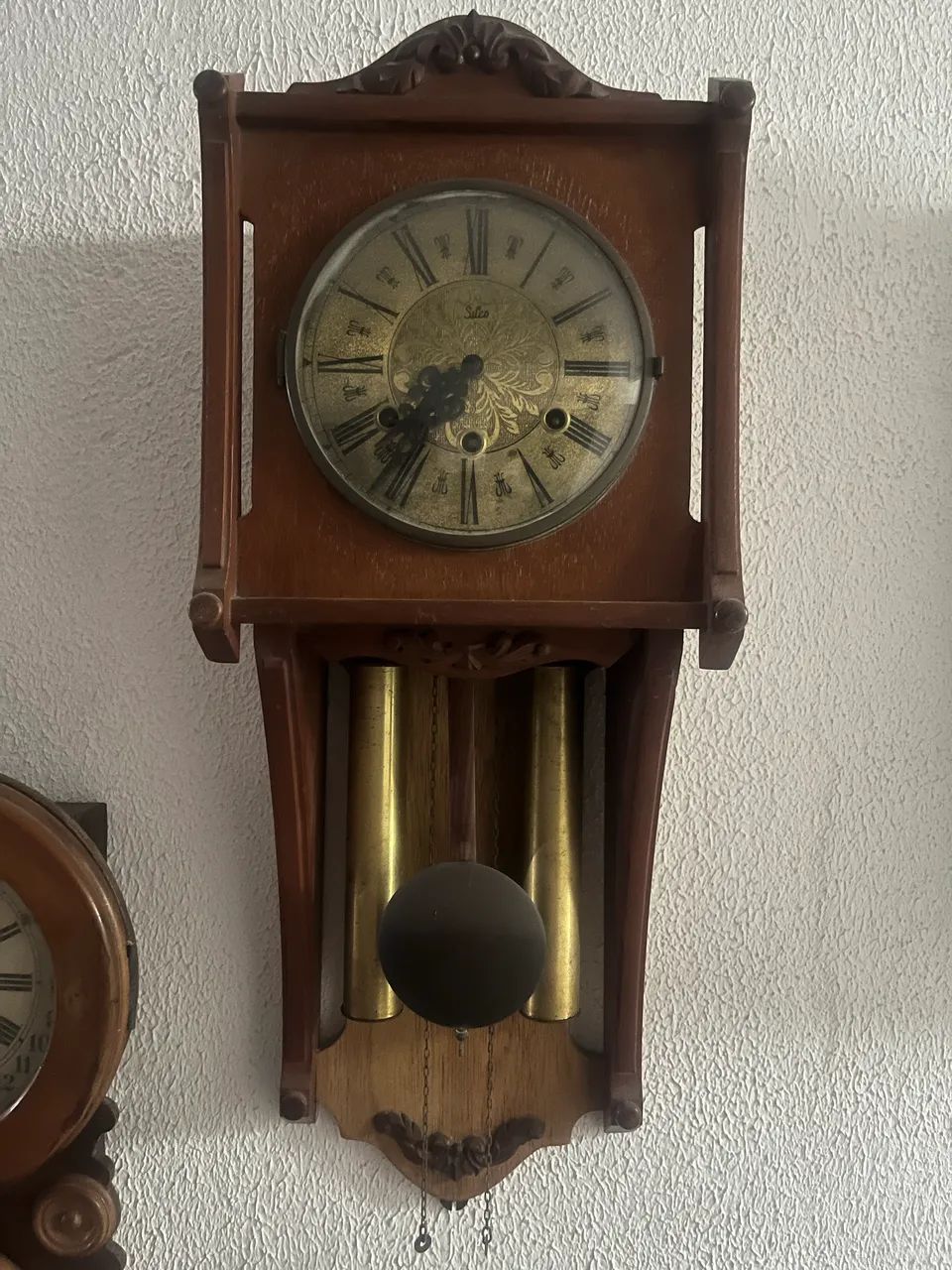  Relógio de Parede Antigo Silco com Pêndulo - Vintage Clássico