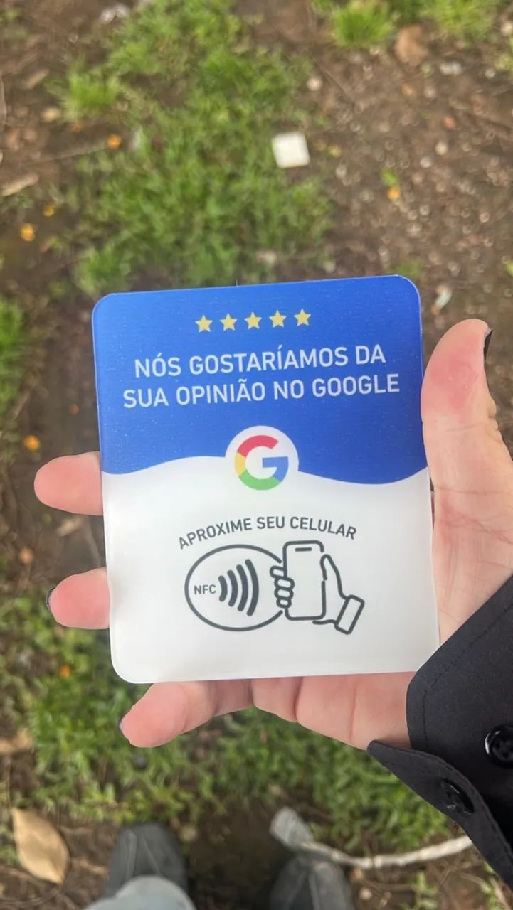 Placa de avaliação Google com aproximação Nfc - Foto 2