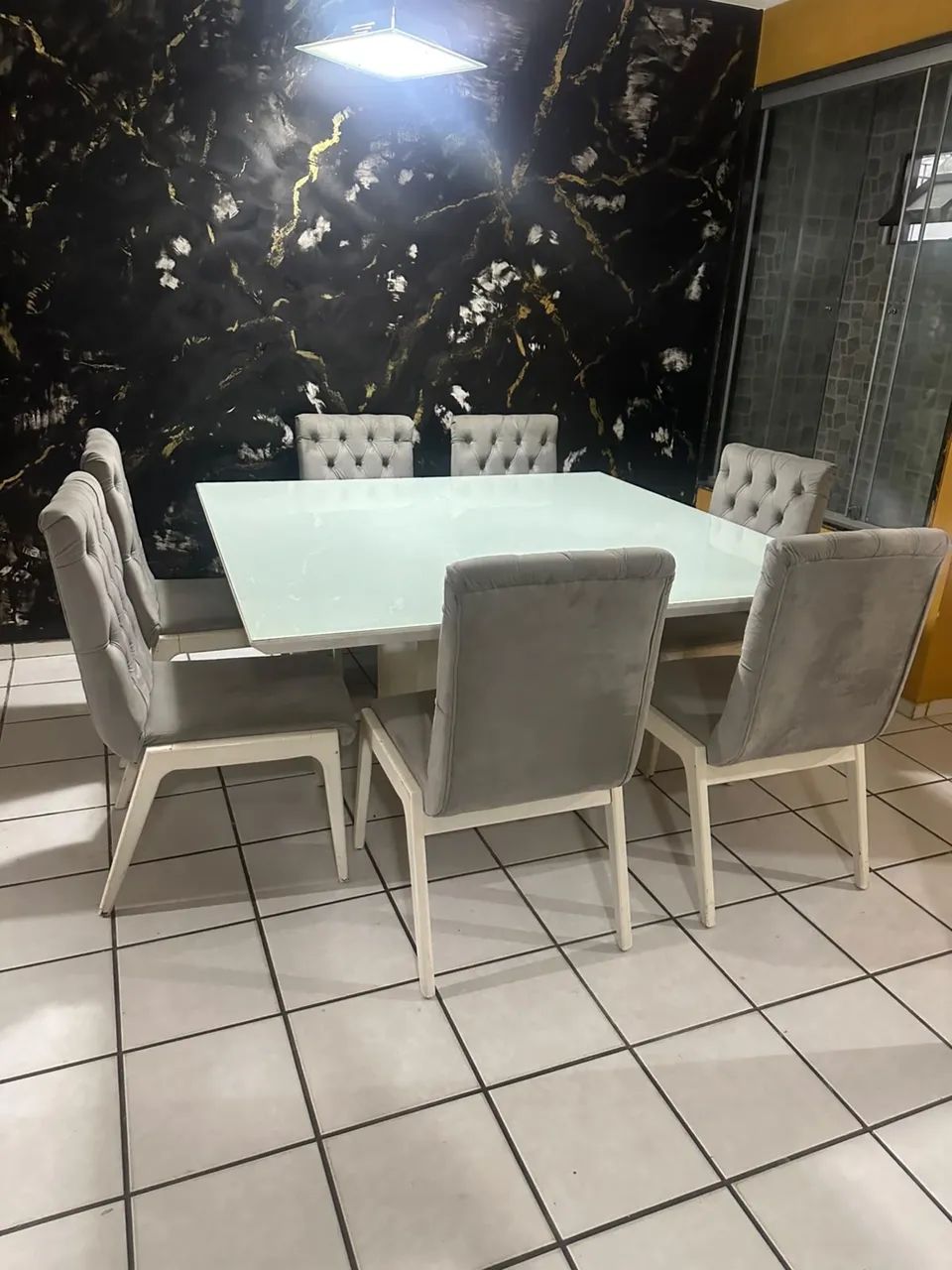 ? OPORTUNIDADE IMPERDÍVEL! VENDO MESA DE JANTAR LUXO COMPLETA! ? - Foto 2