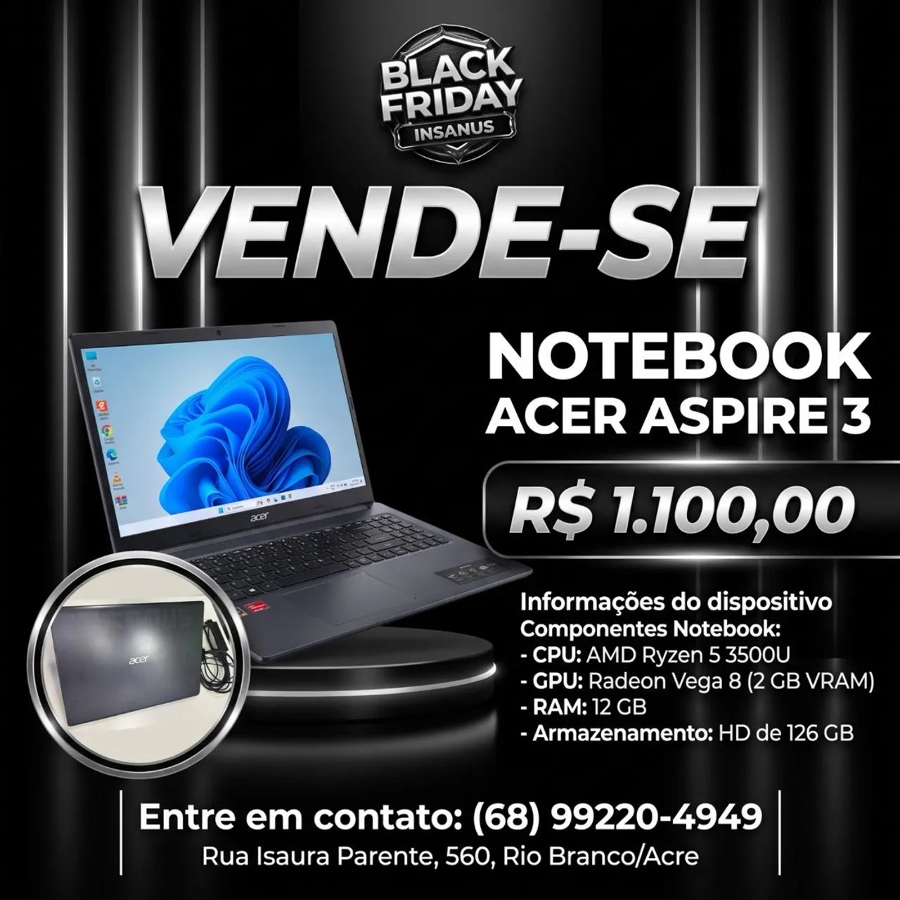Notebook Acer Aspire 3