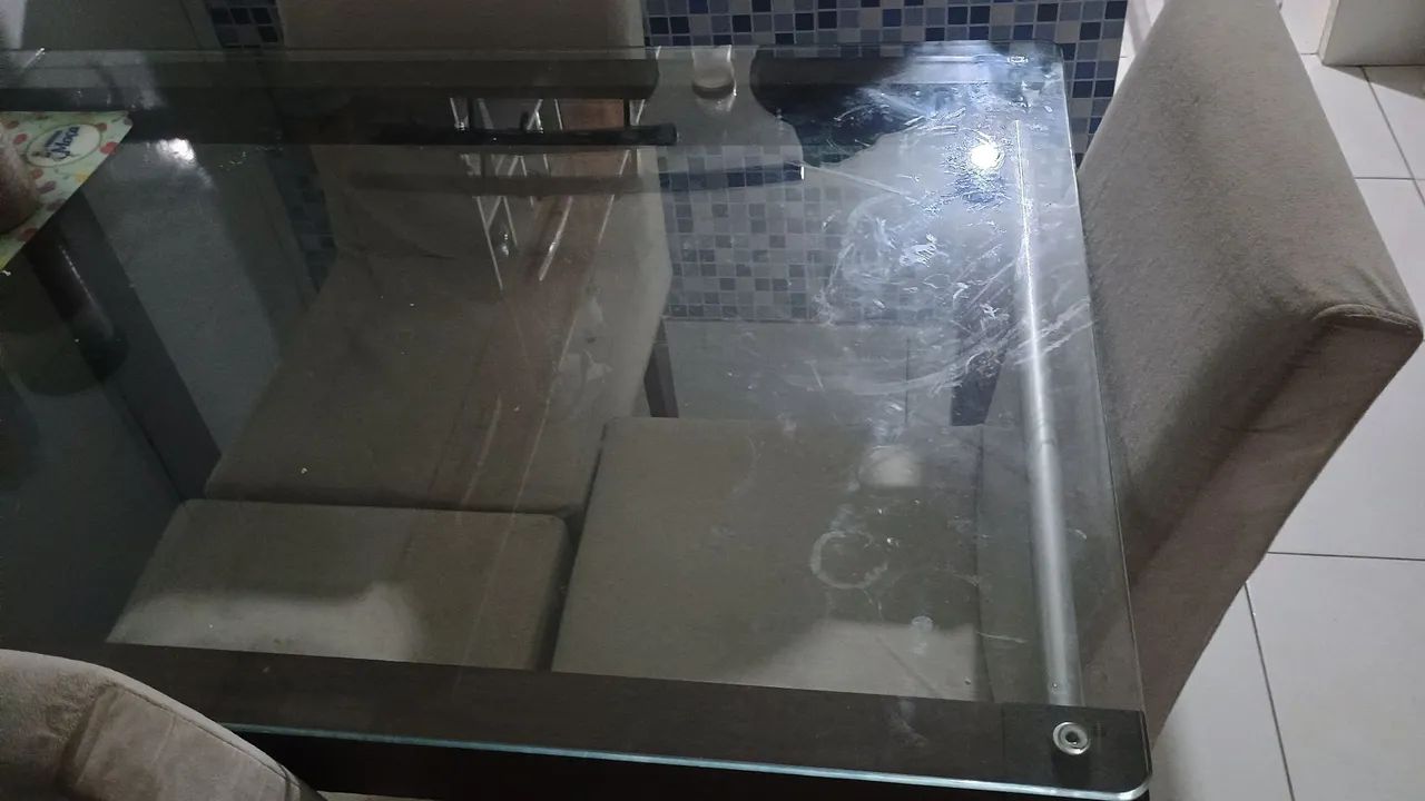 Mesa de vidro 4 cadeiras 65568089538819121