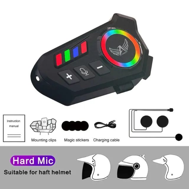 Fone Bluetooth com Microfone Para Capacete Moto Altomex - Foto 7