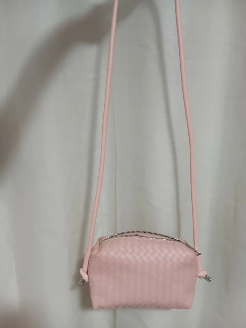 Bolsa Transversal Rosa Pastel - Textura Trançada - Foto 2