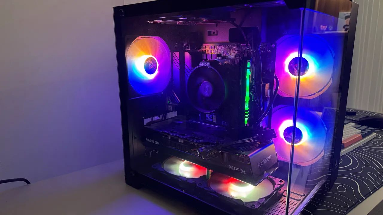 PC GAMER - COM RX 7600 + AOC 180 HZ + FONE HYPERX - Foto 3