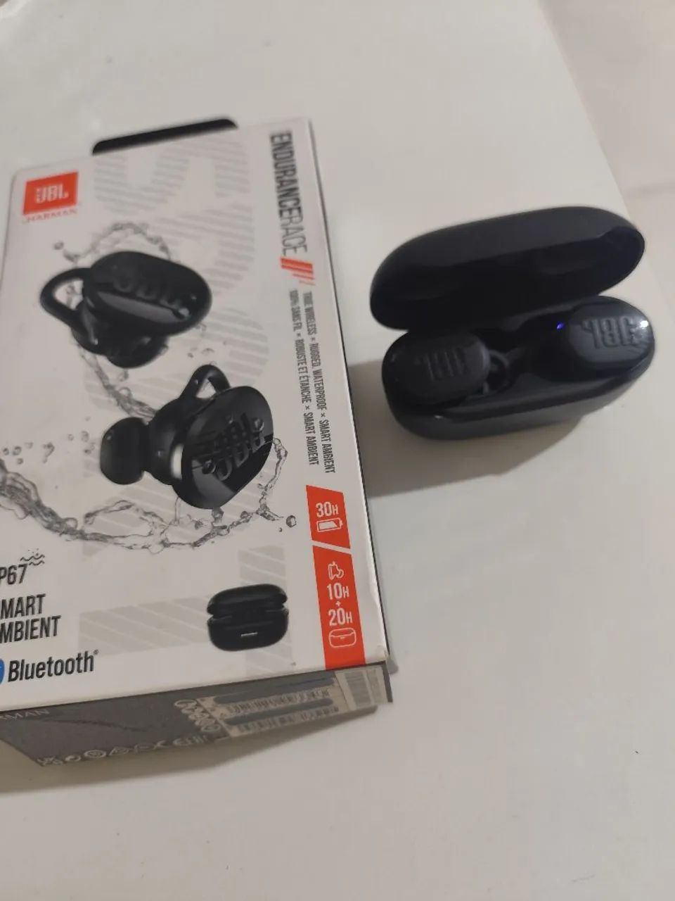 Fone de ouvido bluetooth JBL Endurance RACE WAVE TWS Original (borracha reserva sem uso) - Foto 3