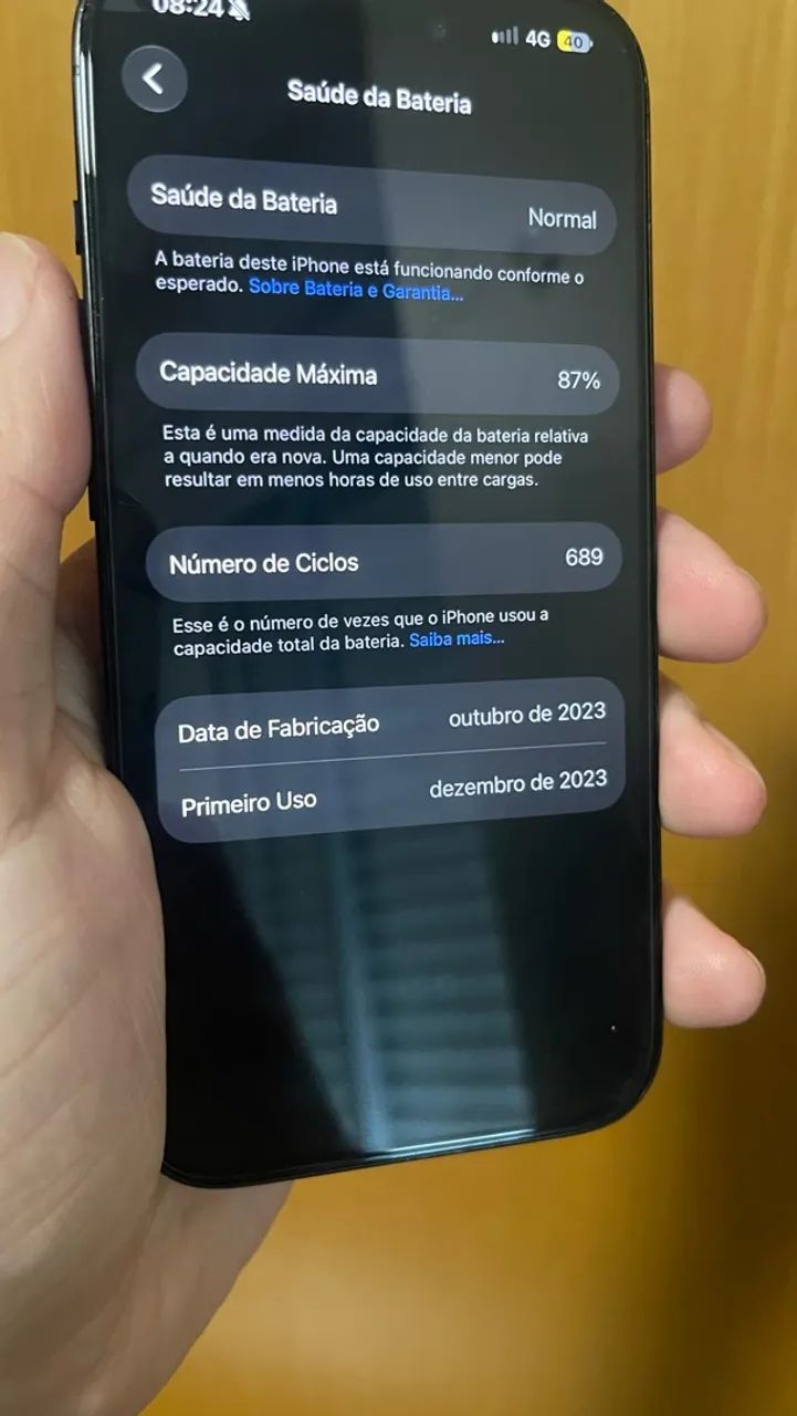 iPhone 15 PRO - Bateria em 87% (original) - Foto 5