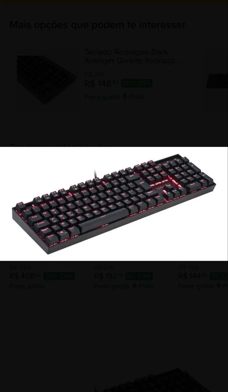 Teclado mecânico novo - Redragon - Foto 3