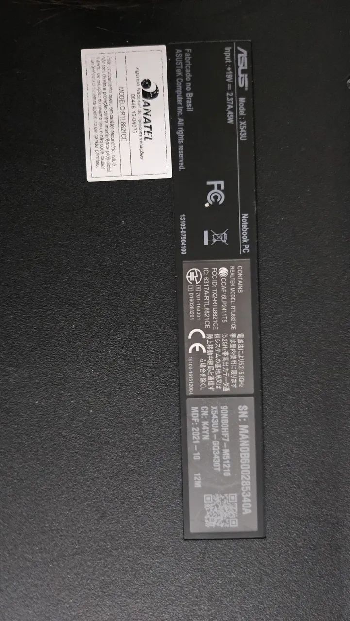 Notebook Asus X543U 4gb 256gb SSD i3(7) - Foto 3