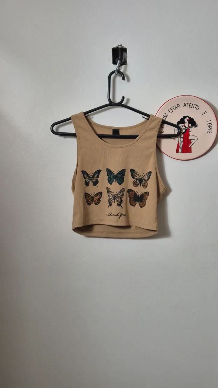 Cropped borboletas SHEIN  - Foto 2