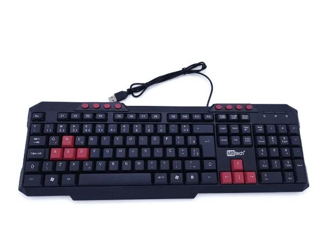 Teclado Gamer MBTech K5 USB Plug Play ABNT2 Preto - Foto 3