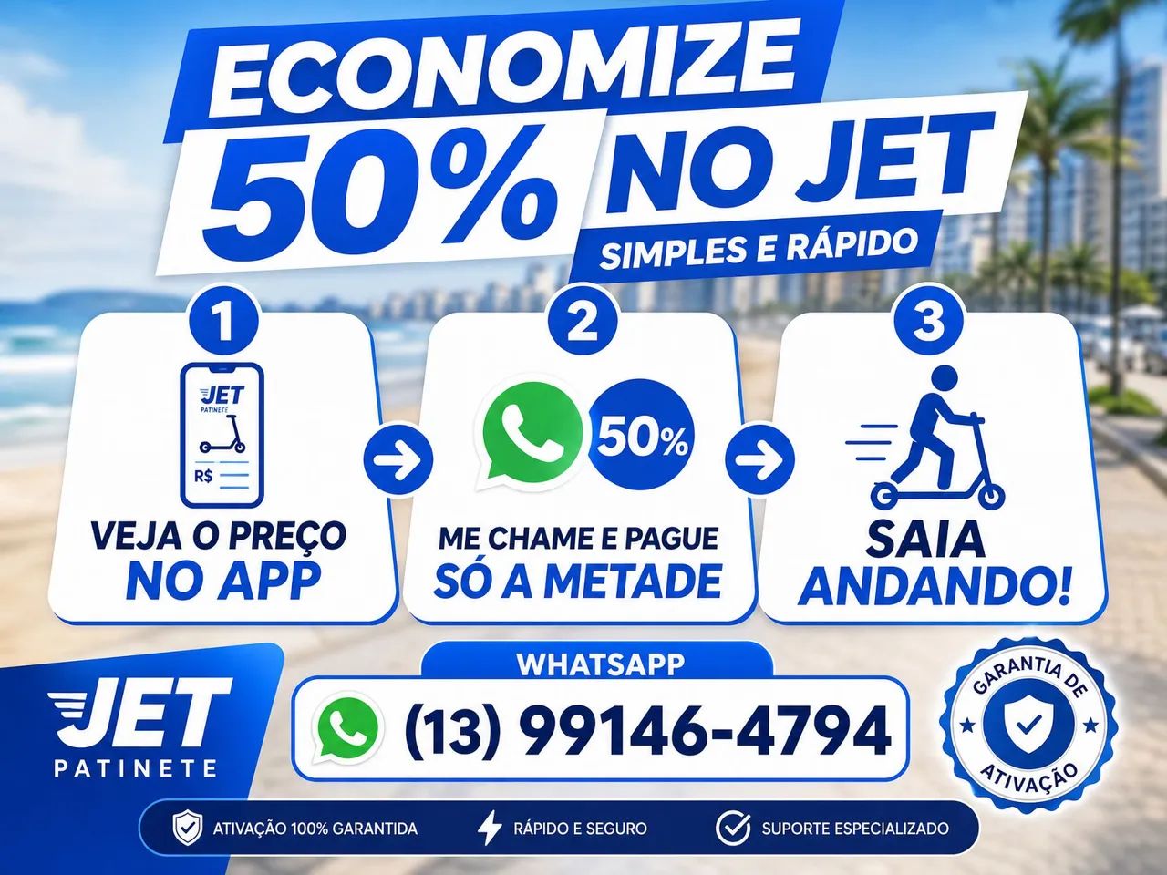  ? JET PATINETE PG - 50% DE DESCONTO ?