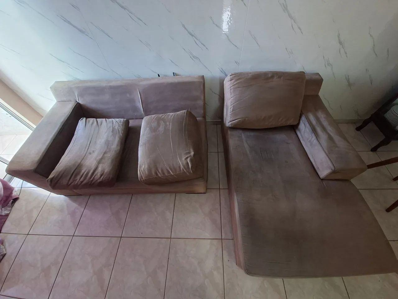 Vendo jogo de sofá para reforma/restauração  2,20 metros - Foto 5