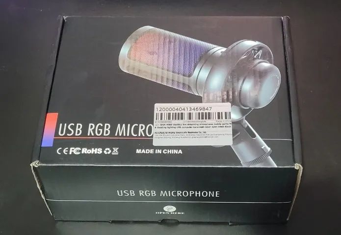 GAM-ME6S Black, Microfone USB RGB (Nunca utilizado) - Foto 2
