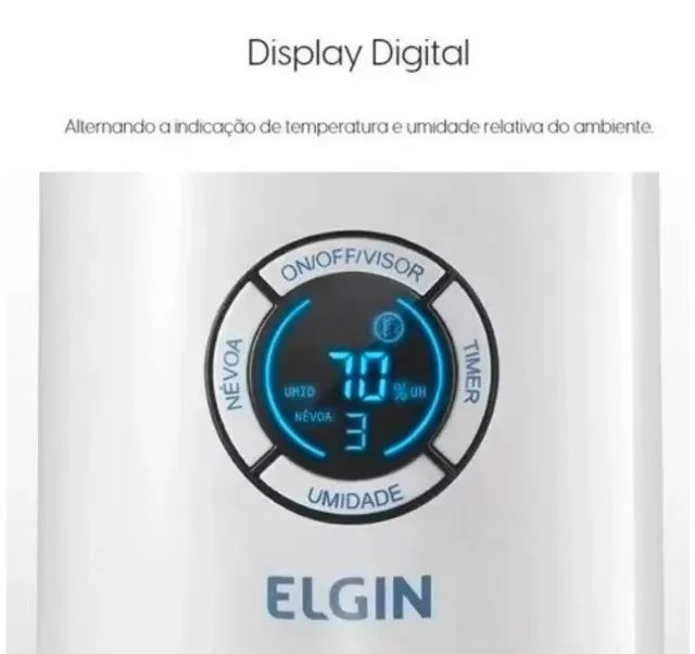 Umidificador de Ar Elgin Ultrassônico Digital 2,5L Bivolt Branco - Foto 4