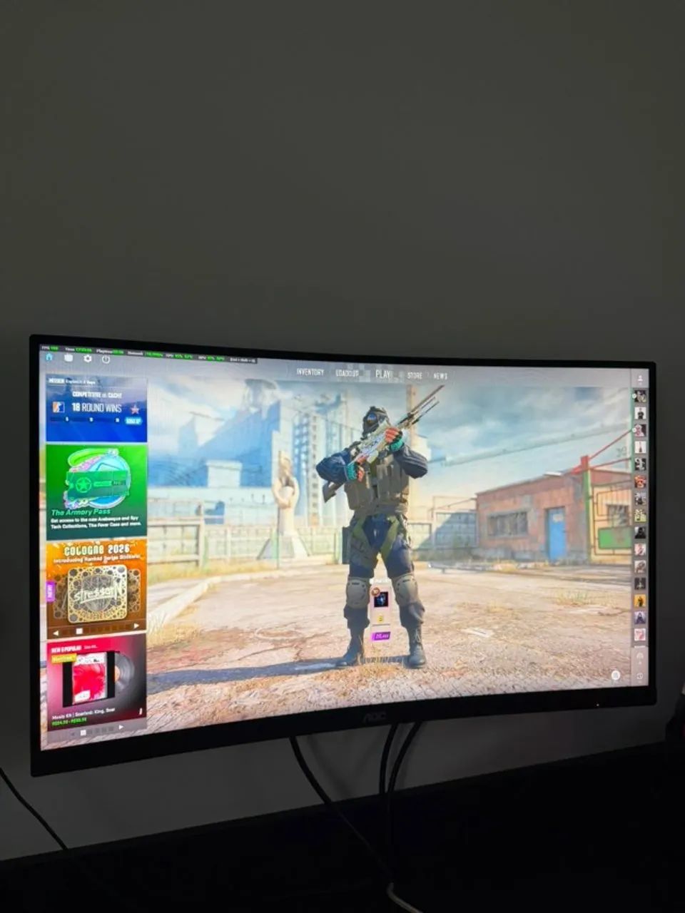 Monitor AOC 27" Curvo 240hz Full HD