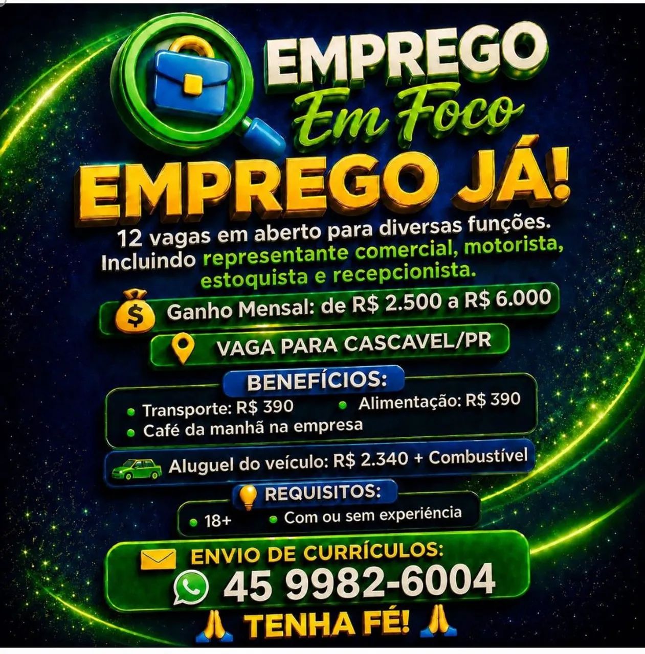 Emprego já.