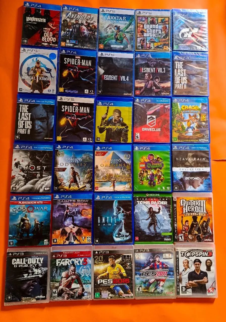 JOGOS DE PS3, PS4, PS5 E XBOX ONE, VALORES NA DESCRIÇÃO 
