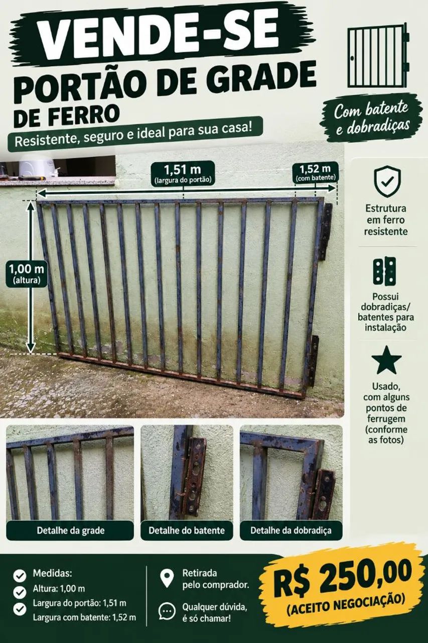 Portão com grade