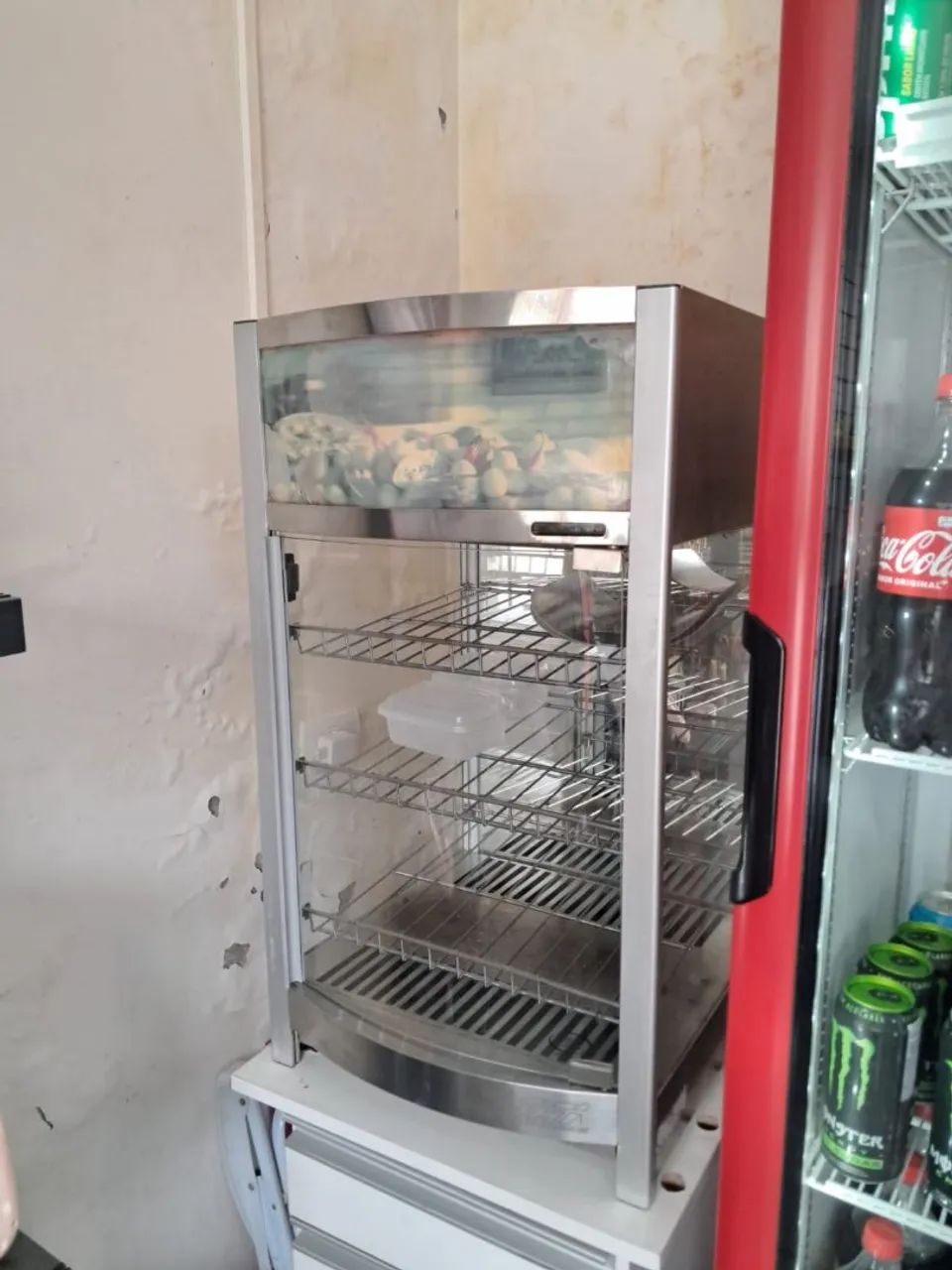 Estufa Expositora de Salgados em Inox com Vidro 