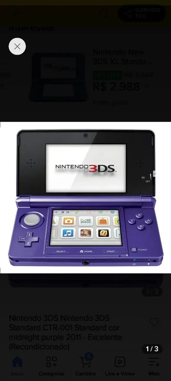 Vendo 3DS Novo