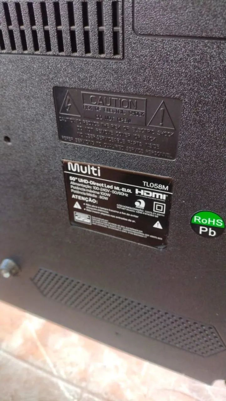 Vende-se tv com tela quebrada 50 polegadas, com controle