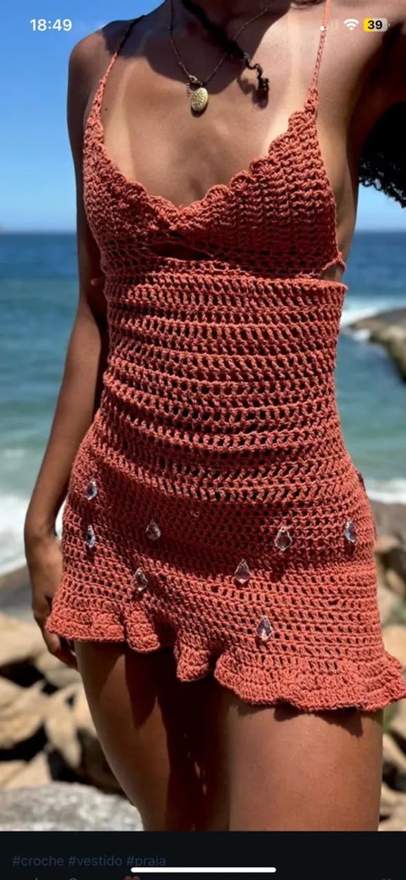 Vestido gota crochê  - Foto 2